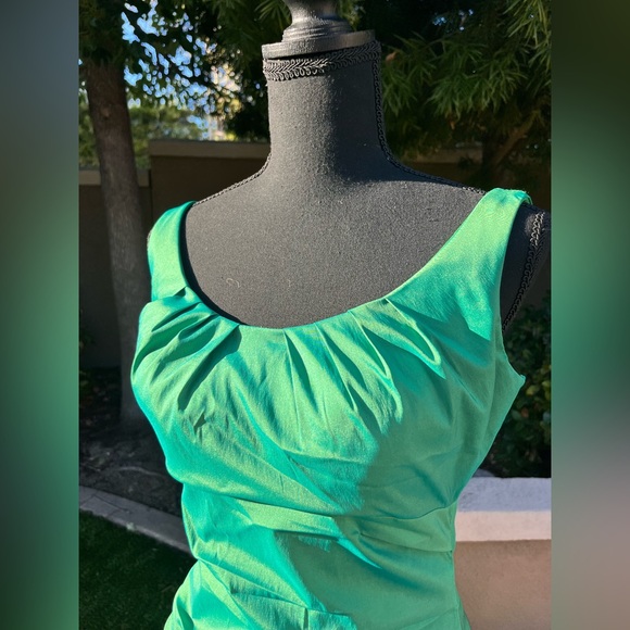 Sangria Sleeveless Midi Dress Green Size 6 - Picture 3 of 13